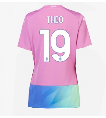 AC Milan Theo Hernandez #19 Replika Tredjetrøje Dame 2023-24 Kortærmet